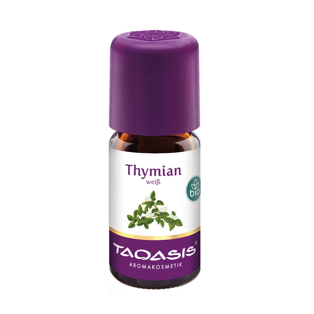 Tymianek Biały, 5 ml BIO, Thymus vulgaris ct. Linalool łagodny, Francja, naturalny olejek eteryczny - Taoasis